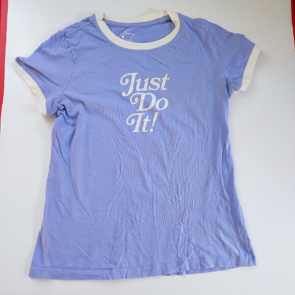 Nike Tee "Just do it" short sleeve T-shirt lilac women's size S - Picture 1 of 9